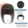 Carendia Bangs Hair Clip Human Hair Dark Brown French Bangs