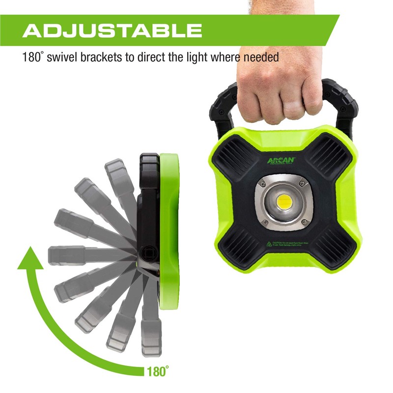 Arcan 3000 lm Mega Rechargeable Multi-Purpose Flood Light with USB