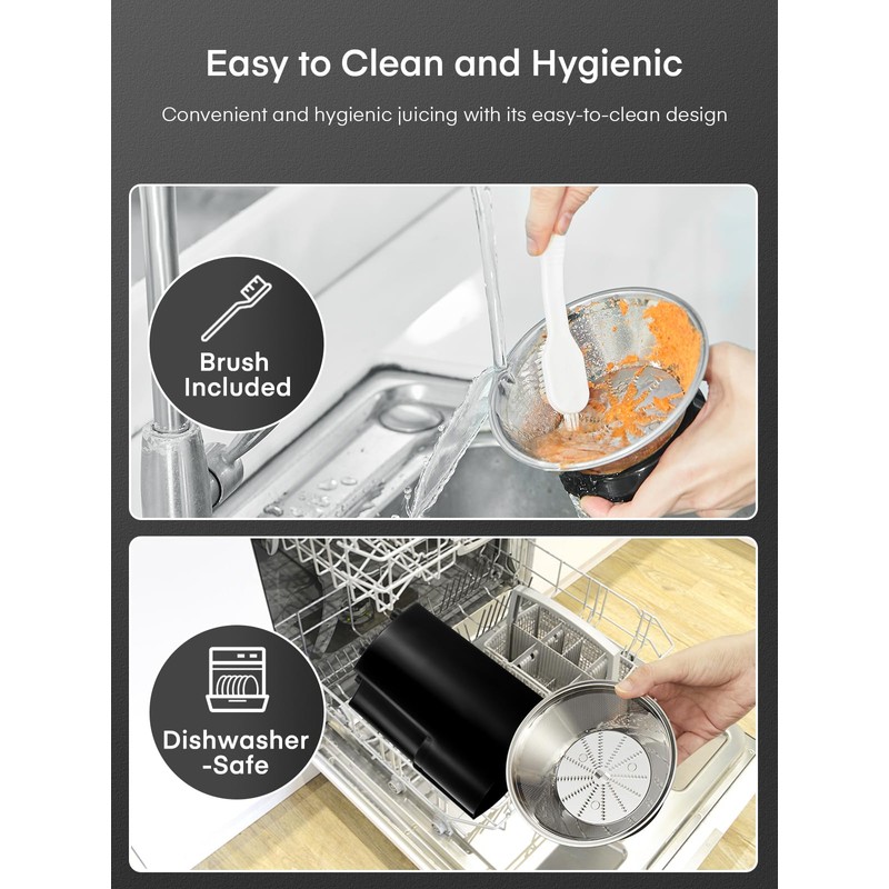 Juicer Machines, Juilist 3" Wide Mouth Juicer Extractor Max Power