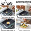 Egg Ring Non Stick, 4 Pack Egg Rings for Frying,