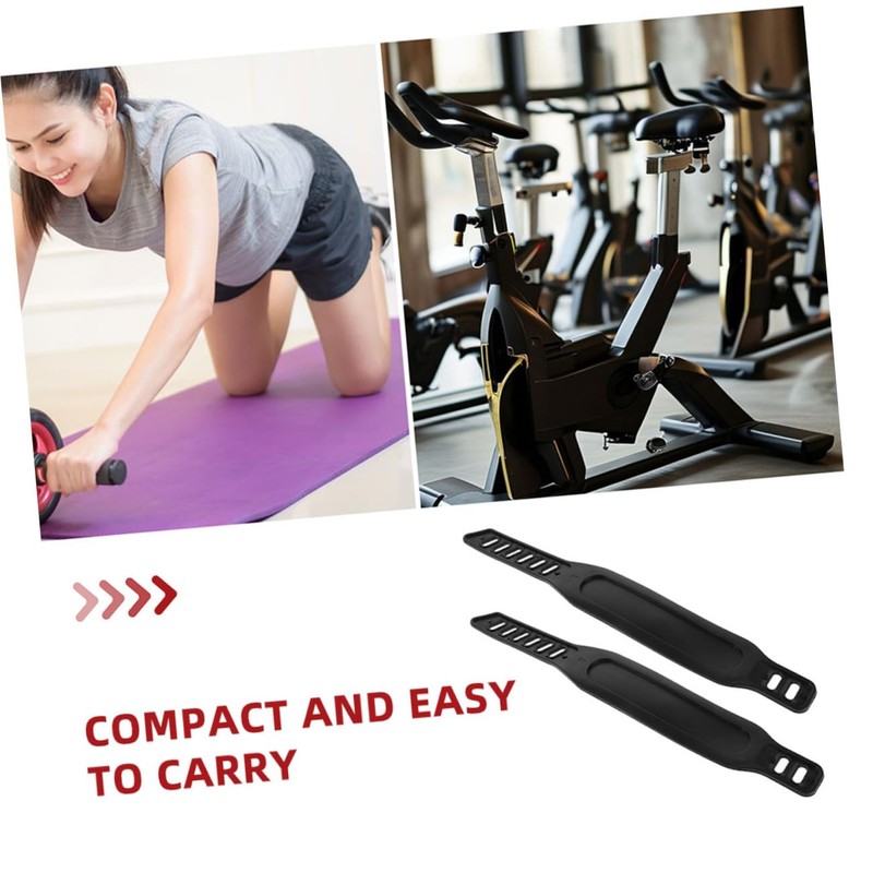Totority 2 Pairs Adjustable Heavy Duty Bicycle Pedal Straps for