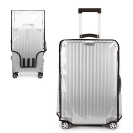 SHILIPAIJC 1 x Clear PVC Suitcase Cover Protection – Waterproof Suitcase Cover Protect Suitcase from Scratches Colouring – Suitable for Trolley Suitcase Luggage, transparent