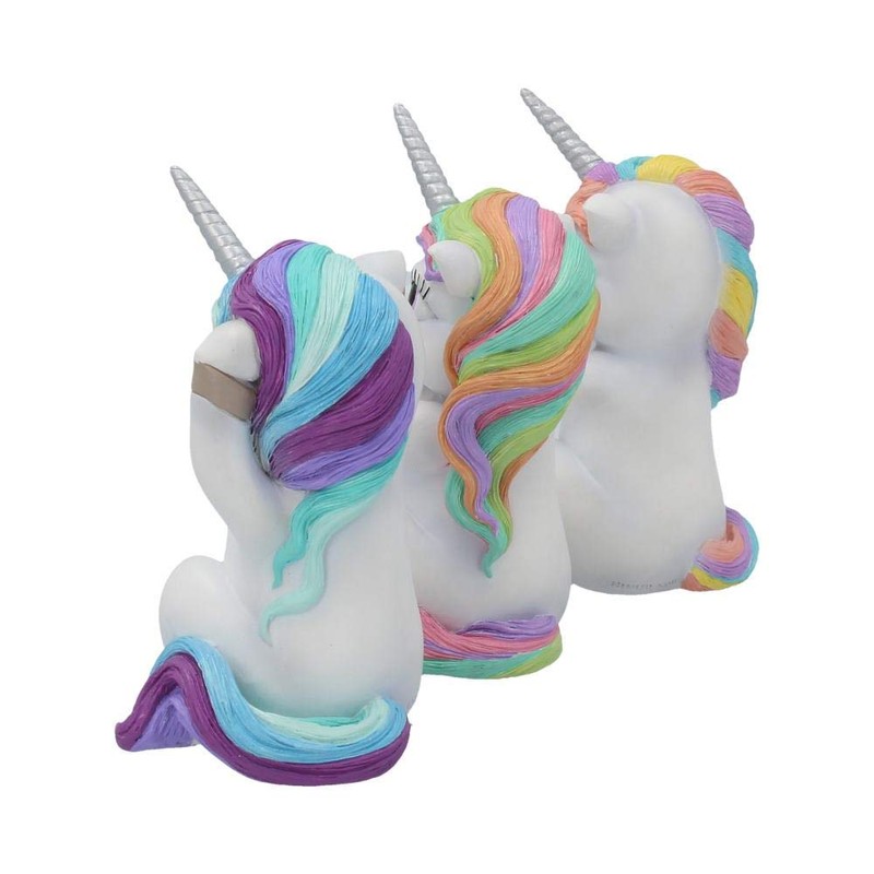Nemesis Now Three Wise Cutiecorns Ornament Cute Unicorn Figurine Set,