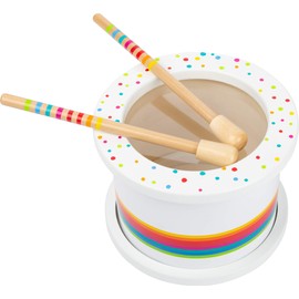 small foot 11508 Children's Drum "Sound" with Wooden Clappers Musical Instrument for Small Musicians from 3 Years