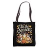 Tis The Season Tortoiseshell Cat Fall Autumn Pumpkin Tote Bag
