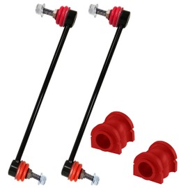 PAIR Front Sway Bar CODE RED Link Kit + Front CODE RED Bushing Kit FITS Town & Country 2008-2016, Grand Caravan 2008-2020