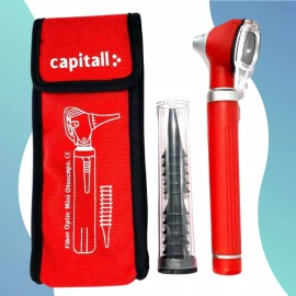 CAPITALL Otoscopio Médico Luz Led Fibra Óptica Estudiante Funda
