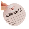 TEHAUX 1set Cards Round Wooden Monthly Markers for Newborns Photo