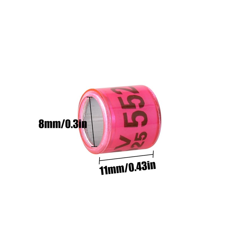 FULAIERGD Pack of 100 Multicoloured Aluminium Pigeon Leg Rings, Identifying