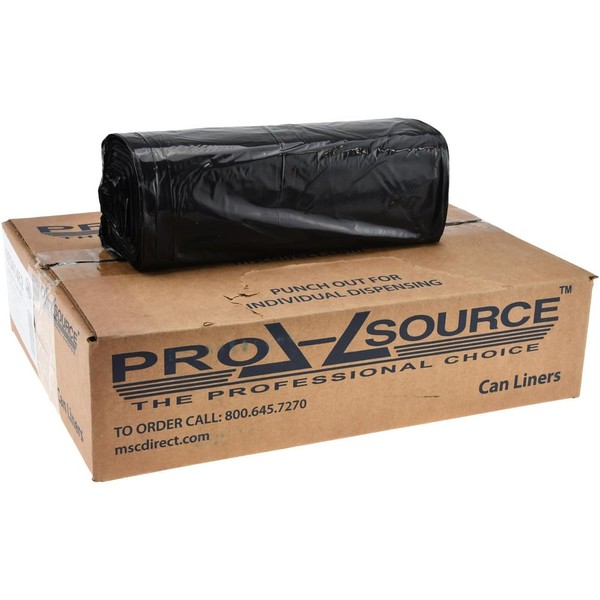 PRO SOURCE Extra Heavy-Duty 1.0 mil Low Density Black Trash