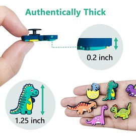 12 Pcs Dinosaur Shoe Decoration Charms, Soft Rubber harms for Kids and Adult, Cute Pins for Shoes Decoration, Clog Charms Shoe Accessories for Hole Shoes