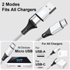 SVEUC Micro USB Cable, 4-in-2 Multi Micro USB Splitter Charging
