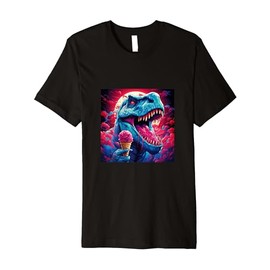 T-Rex Eating Ice Cream Tyrannosaurus Rex Premium T-Shirt