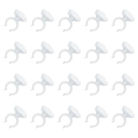 sourcing map 20Pcs Aquarium Suction Cup Clips, 20mm Airline Tube Holders Clamps Cup Holder Sucker Tube Sucker for ID Airline Tubing Fish Tank, Clear