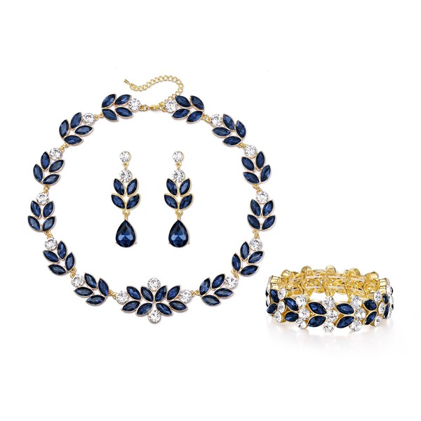 Ever Faith Wedding Jewellery Sets for Brides Bridal Sparkly Rhinestone