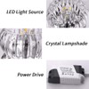 eecoo Crystal LED Downlight, 3W Recessed Ceiling Light with 5-8cm