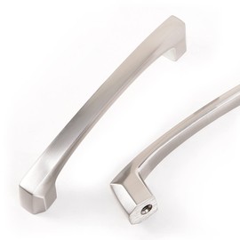 COTYKILEY 10 Pack 3.75Inch(96mm) Brushed Satin Nickel Kitchen Cabinet Handles Silver Cabinet Pulls Cabinet Door Handles Kitchen Cabinet Hardware