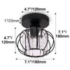 FRIXCHUR Black Modern Semi Flush Mount Ceiling Light Fixture Ceiling