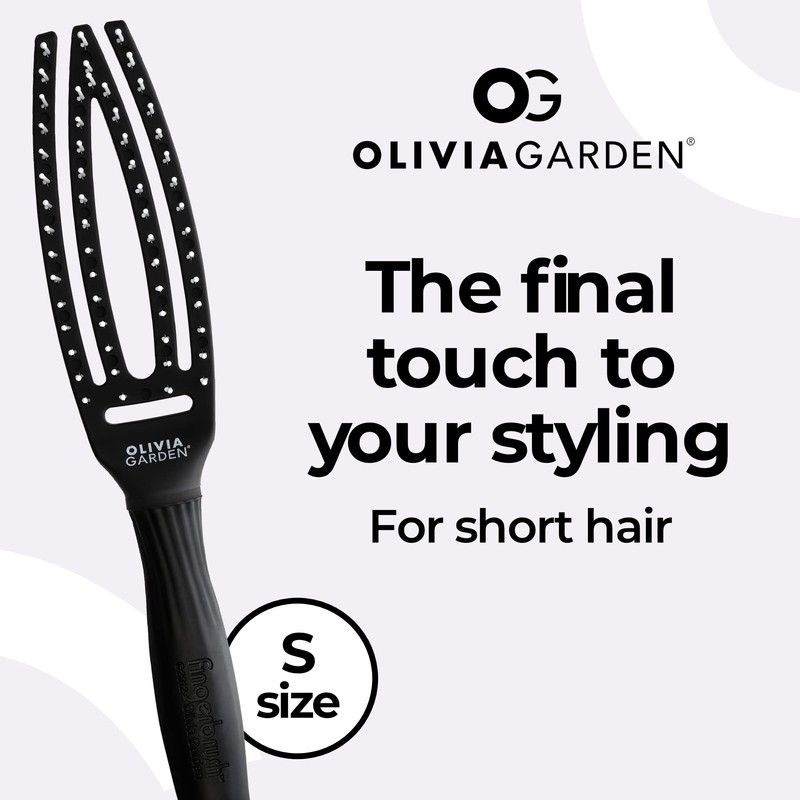 Fingerbrush - Boar & Nylon Bristles - Small - Black