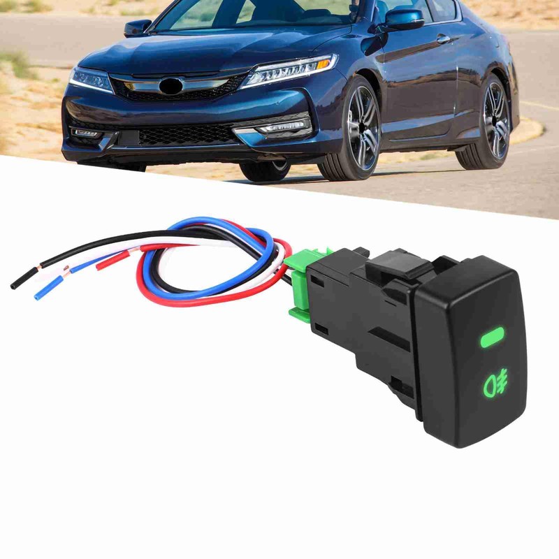 KIMISS Fog Light Switch,5 Pin Black Plastic Car Push Button