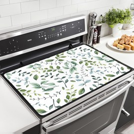 CONITALE Green Leaves Branches Stove Top Cover for Electric Stoves