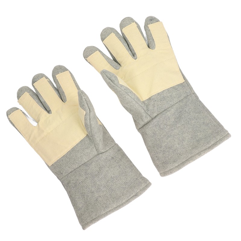 1 Pair Heat Resistant Gloves Separate Fingers Hot Proof Mitts