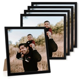 Heimlove 10x10 Picture Frame Set of 5,Black Photo Frames Display 10"x10" Pictures,Picture Frames 10x10 Wall Gallery Collage Tabletop or Wall Mount,Poster Frame Display for Certificate Document