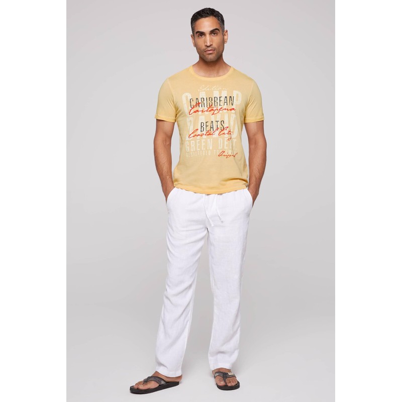 Camp David Men's Crew Neck Shirt with Logo Prints, Warm