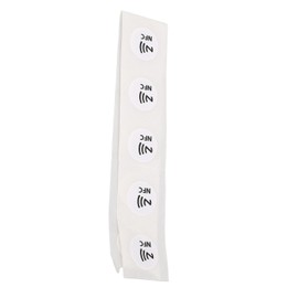 NFC Programmable 504 Bytes 30 Pack PVC Glossy Appearance NFC Stickers for Writing Text (White)