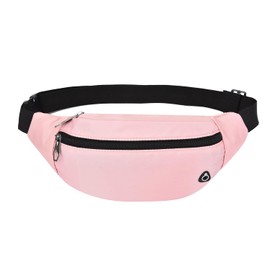 Bumbags Waist Fanny Packs for Men Women Fashion Bum Bag with Adjustable Belt for Sport Running Hiking Jogging Travel Cycling Walking Dog Boys Ladies (Pink)