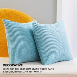 Deconovo Set of 2 velvet corduroy cushion covers, sofa cushion cover.