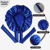 Satin Bonnet 2PCS, Shower Caps 2-Tone Double-Sided Silk Hair Wrap,