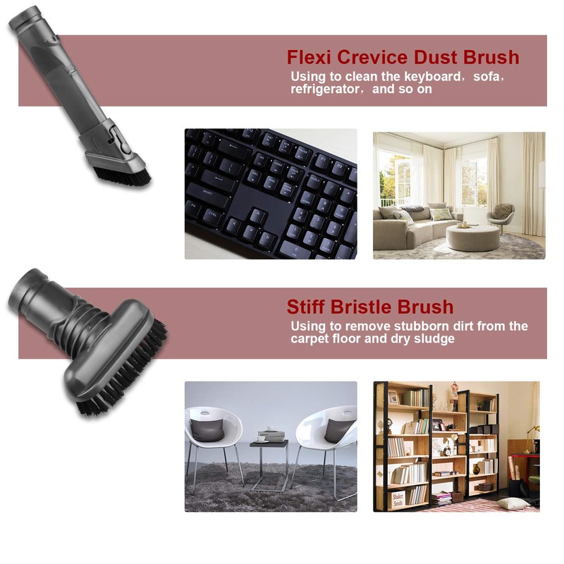 ARyee Replacement Attachments Tools Kit for Dyson V6 V7 V8