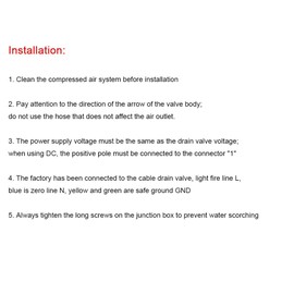 Automatic Drain Valve POWERTOOL G1/2 DN15 Auto Electronic Timed Drain Valve for Air Compressor Condensate Management (AC220V, One-body Type)