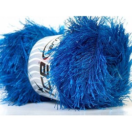 100 Gram Royal Blue Eyelash Yarn Ice Fun Fur 164 Yards