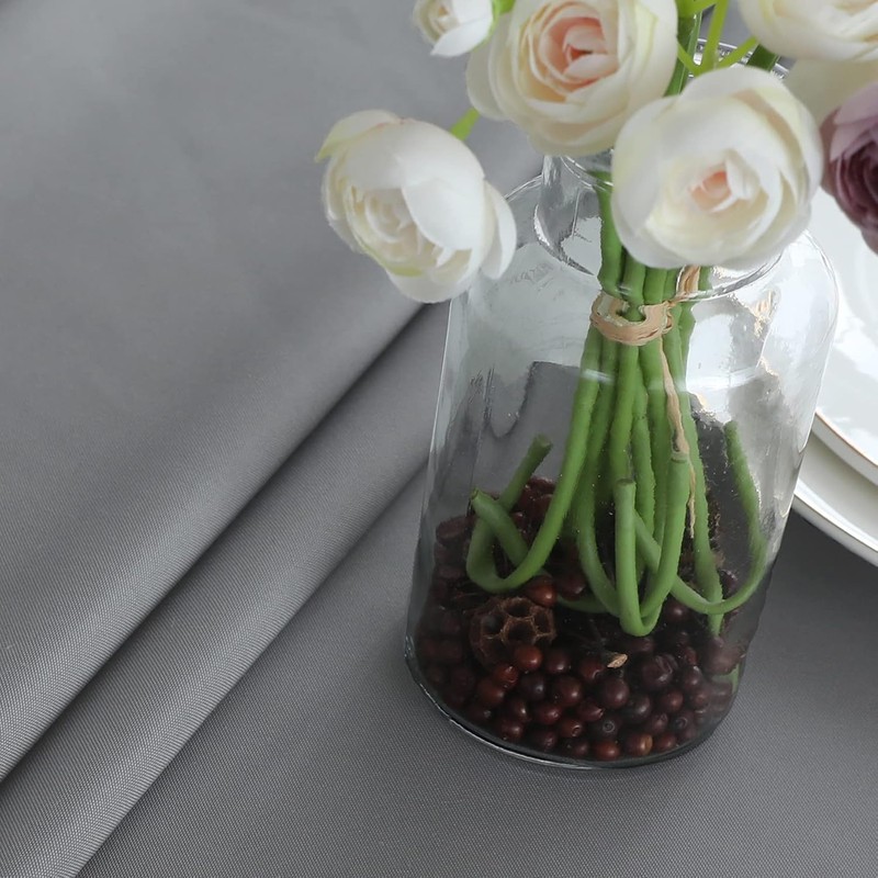 LivinEase 100% cotton tablecloth (grey, tablecloth (142 x 230 cm))