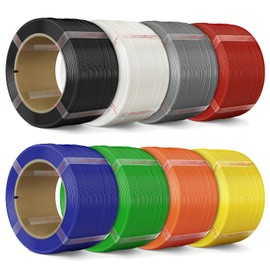 MarsWork PLA Filament Refill 1.75mm for 3D Printer– 8x250g Color Sampler for Reusable Spools, Try More Colors: Black, White, Ash Gray, Red, Yellow, Dark Blue, Green, Orange