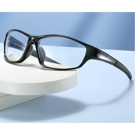 mincl Wraparound full lens Safety Glasses with Readers Sport Magnifying Safety Reading Goggles for Men Women (black, 1.25, multiplier_x)