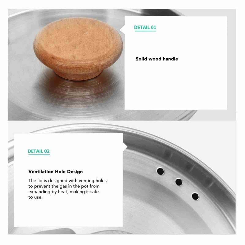 Camping Pot 304 Stainless Steel Portable Camping Kettle with Foldable