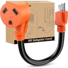 Nilight RV Power Adapter Cord 15Amp to 30Amp 110V Pure Copper Heavy Duty 10 Gauge Wire ETL Listed 5-15P to TT-30R 15M/30F Weatherproof for RVs Camper Caravan Van Trailer