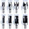 LEONTOOL 8Pcs Wood Plug Cutter Drill Bit Set Straight and