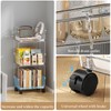 3 Tier Rolling Cart, Storage Shelf Organizer with Lockable Caster