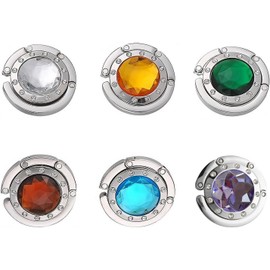 Juego de 6 ganchos plegables portátiles de metal para bolsos, carteras, bolsos, mesas y restaurantes, bares y oficinas