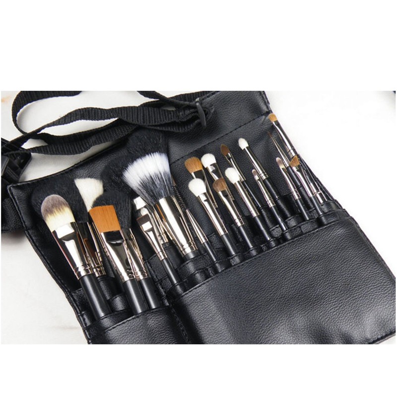22 Pockets Artist Professional Makeup Brush Bag Pouch Strap Belt