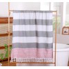 FEBE Beach Towel Bath Towel Grey and Red Cotton 180