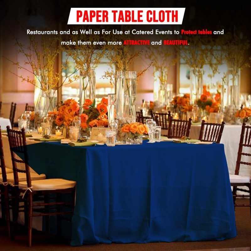 2 x Dark Blue 90 x 90cm Disposable Paper Table