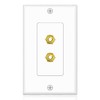 TNP 2 Pack Home Theater Speaker Wall Plate Outlet -