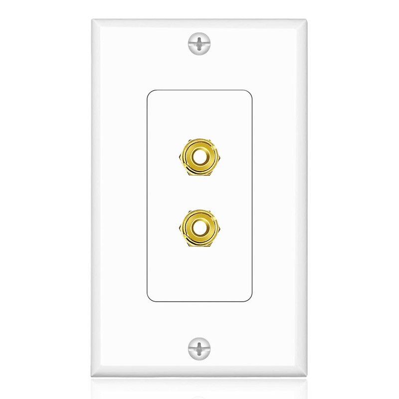 TNP 2 Pack Home Theater Speaker Wall Plate Outlet -