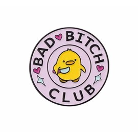 GBJUK Bad Club Enamel Pin Badge Lapel, Metal, Metal