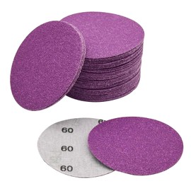 3 Inch 60 Grit Wet Dry Sandpaper, 40pcs Sanding Disc, Hook and Loop Premium Aluminum Oxide Sand Paper for Metal, Wood, Auto